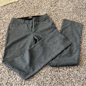 Express The Columnist slacks heathered dark gray work pants boot cut slim 4R